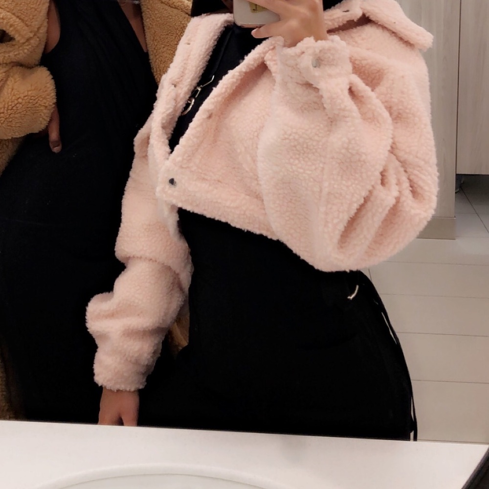 Pretty Little Thing- Blush Cropped Trucker Jacket